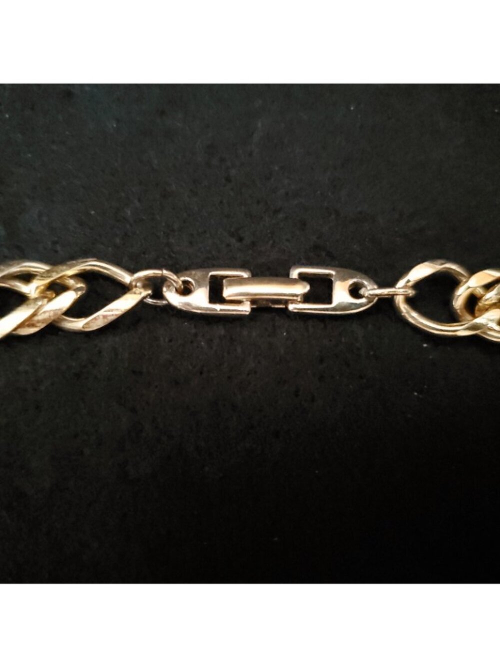 Vintage Napier Necklace Gold Tone Cuban Link 23" 3/8" - Picture 4 of 9